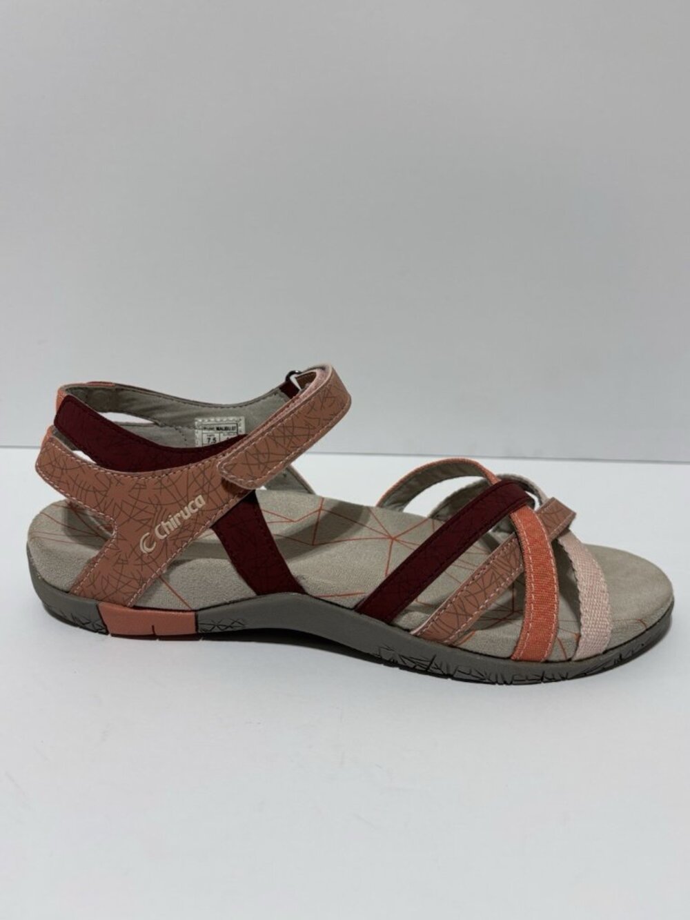 Chiruca Women’s Malibu Pink Multi Strappy Sandals, Size EUR 41, US 10 M